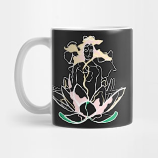 Single Line - Lotus (White) Mug